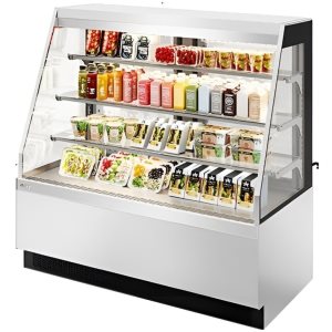 Витрина кондитерская Chilz VETE KUB OFT 130 белый глянец, шлифованная нержавейка