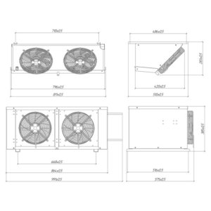 Сплит-система холодильная низкотемпературная Intercold LCM 210 FT Evolution (опция -10° С) - Изображение 2