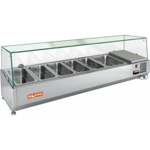 Витрина холодильная для ингредиентов HICOLD VRTG 1485 к PZE3 (1/3)