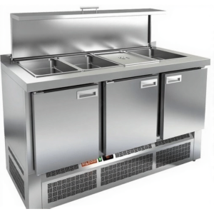 Стол холодильный для салатов HiCold SLE3-111GN с крышкой