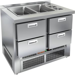 Стол холодильный для салатов HiCold SLE3-22GN без крышки