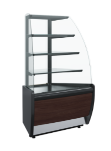 Витрина кондитерская Carboma K70 VM-3 Light Паттерн (0105 Венге) угловая