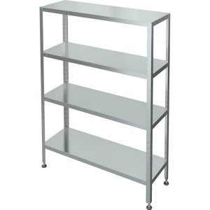 Стеллаж с 4-я сплошными полками МХМ С-4-0,5/1,0/1,6 (нержавейка) 