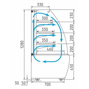 Витрина кондитерская Carboma K70 VM 0,9-2 Standard открытая (9005-0430) - Изображение 2